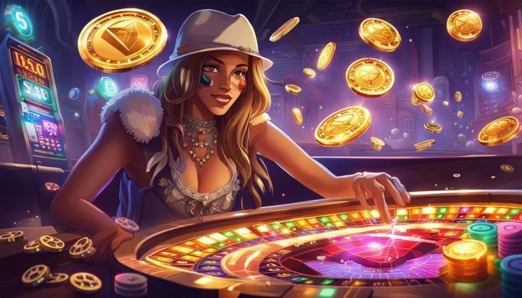 Tampilan meja permainan kasino live dengan dealer profesional